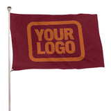 Custom Crimson Red Orange Flag