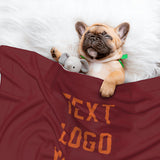 Custom Crimson Red Orange Pet Blanket