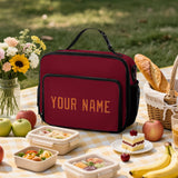 Custom Crimson Red Orange Lunch Bag