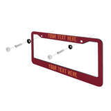 Custom Crimson Red Orange License Plate Frame