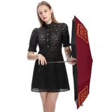 Custom Crimson Red Orange Automatic Umbrella