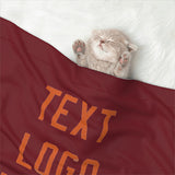Custom Crimson Red Orange Pet Blanket