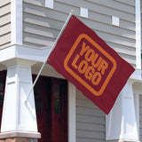 Custom Crimson Red Orange Flag