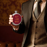 Custom Crimson Red Orange Hip Flask