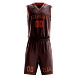 Custom Crimson Red Orange Basketball Set