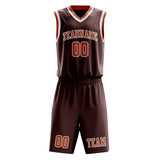 Custom Crimson Red Orange Basketball Set