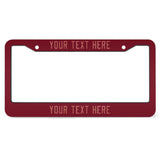Custom Crimson Red Copper Rose License Plate Frame