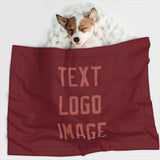 Custom Crimson Red Copper Rose Pet Blanket