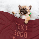 Custom Crimson Red Copper Rose Pet Blanket