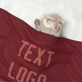 Custom Crimson Red Copper Rose Pet Blanket