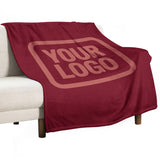 Custom Crimson Red Copper Rose Blanket