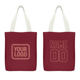 Custom Crimson Red Crimson Red Canvas Tote Bag