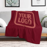 Custom Crimson Red Copper Rose Blanket