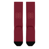 Custom Crimson Red Crimson Red Knee-High Sock