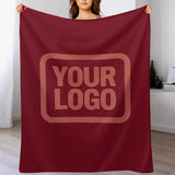 Custom Crimson Red Copper Rose Blanket