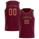 Custom Crimson Red & Copper Rose Colors Design Sports Basketball Jersey