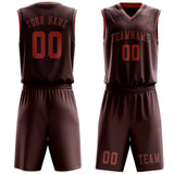 Custom Crimson Red Copper Rose Basketball Set