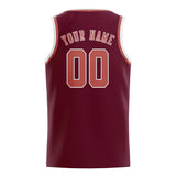 Custom Crimson Red & Copper Rose Colors Design Sports Basketball Jersey