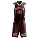Custom Crimson Red Copper Rose Basketball Set