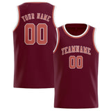 Custom Crimson Red & Copper Rose Colors Design Sports Basketball Jersey