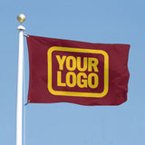 Custom Crimson Red Gold Flag