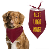 Custom Crimson Red Gold Pet Scarf