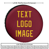 Custom Crimson Red Gold Truck Tires