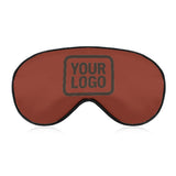 Custom Coral Red Brown Sleep Mask