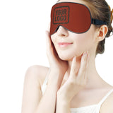 Custom Coral Red Brown Sleep Mask