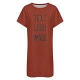 Custom Coral Red Brown Nachthemd