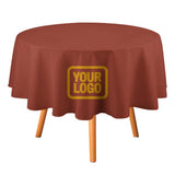 Custom Coral Red Yellow Round Table Cloth
