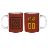 Custom Coral Red Yellow Mug