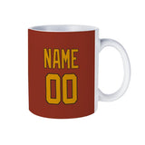 Custom Coral Red Yellow Mug