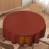Custom Coral Red Yellow Round Table Cloth