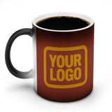 Custom Coral Red Yellow Magic Mug