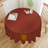 Custom Coral Red Yellow Round Table Cloth