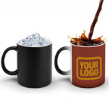 Custom Coral Red Yellow Magic Mug