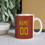 Custom Coral Red Yellow Mug