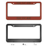 Custom Coral Red Olive License Plate Frame