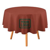 Custom Coral Red Green Round Table Cloth