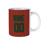 Custom Coral Red Green Mug