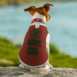 Custom Coral Red Green Pet Vest