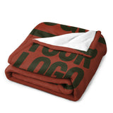 Custom Coral Red Olive Blanket