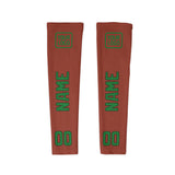 Custom Coral Red Emerald Green Arm Sleeve