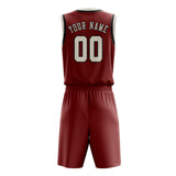 Custom Coral Red Cream Basketball Set