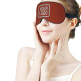 Custom Coral Red Gray Sleep Mask