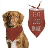 Custom Coral Red Gray Pet Scarf