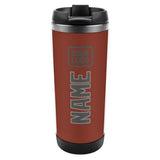 Custom Coral Red Dark Grey Stainless Steel Water Cup