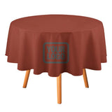 Custom Coral Red Dark Grey Round Table Cloth