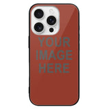 Custom Coral Red Dark Grey Phone Case